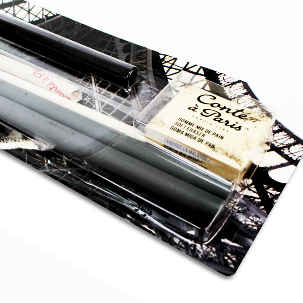 Kit para Desenho Profissional Conté À Paris Básico com 6 Peças