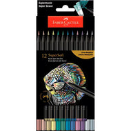 Estojo Lápis de Cor Supersoft 12 Cores Metálicas - Faber-castell 210722