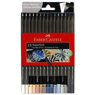 Estojo Lápis de Cor Ecolápis Supersoft Neutras 15 Cores - Faber-castell 120715softcn