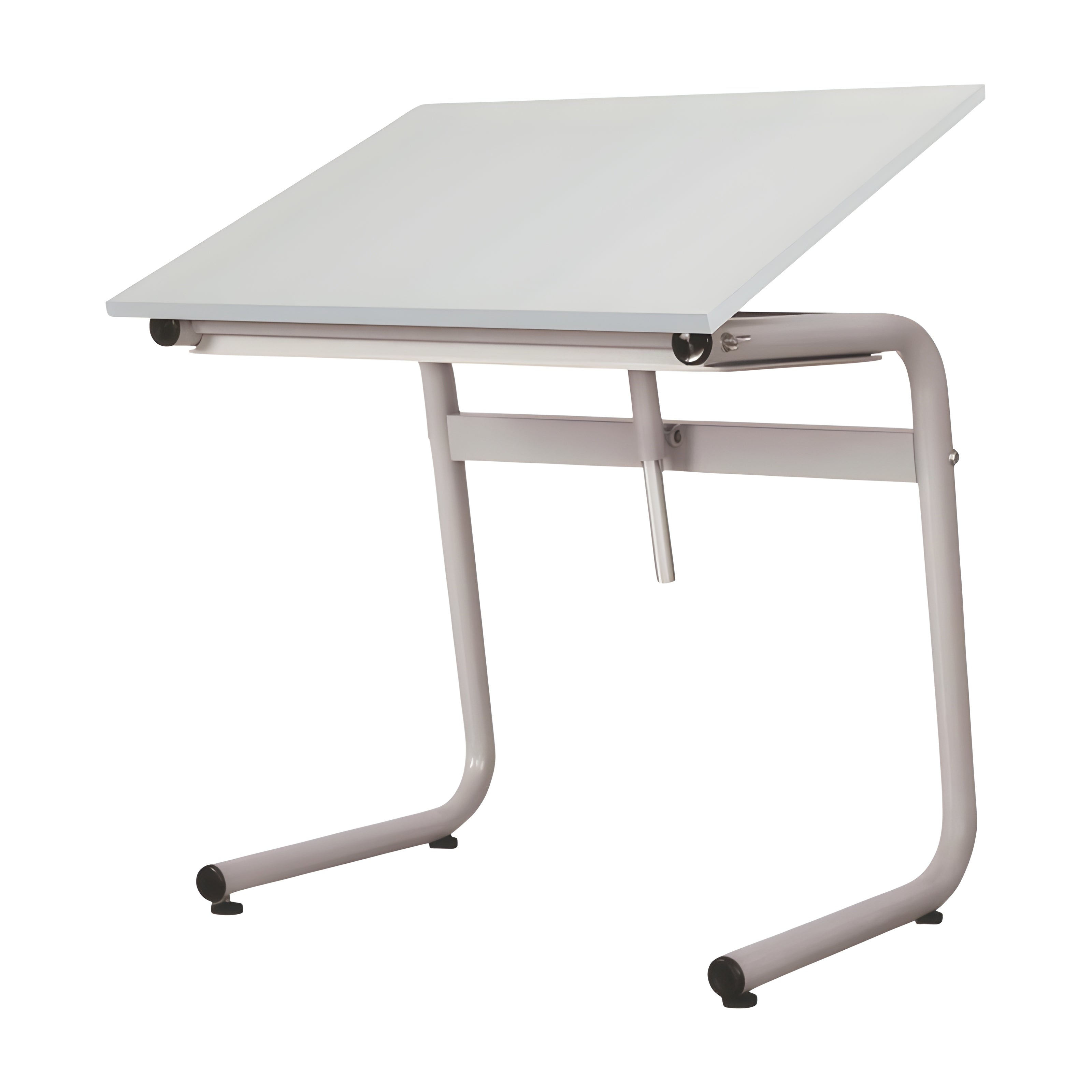 Mesa Tubular Trident Branco 80x100cm com Prancheta - Modelo Tub10g
