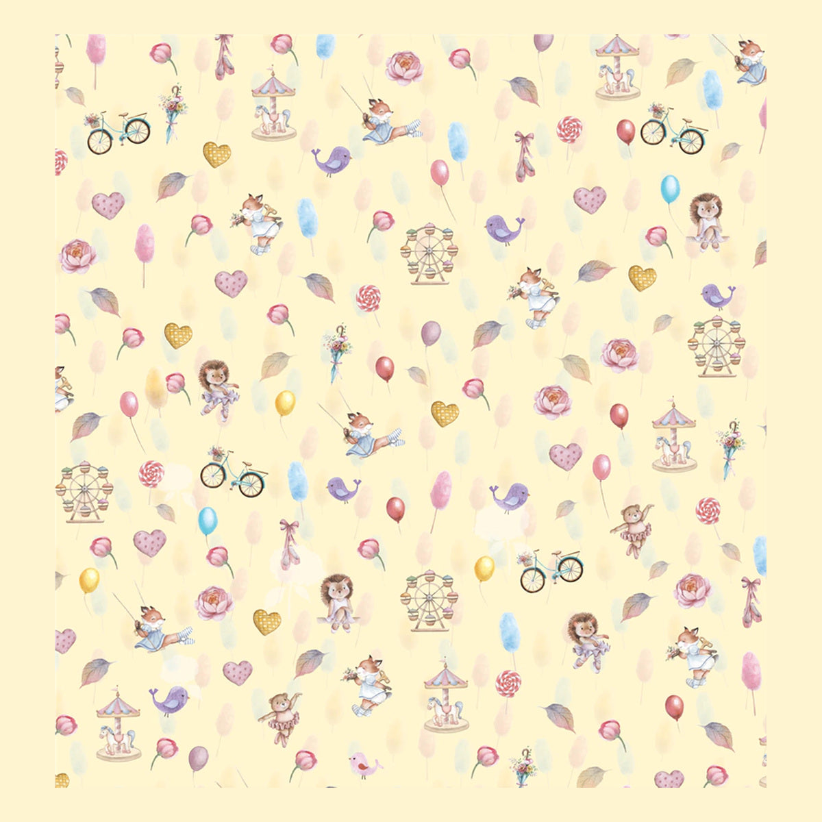 Papel Opadecor Parque Encantado 1 30,5x30,5cm 180g/m² para Scrapbook e Artesanato 3251 - Opa