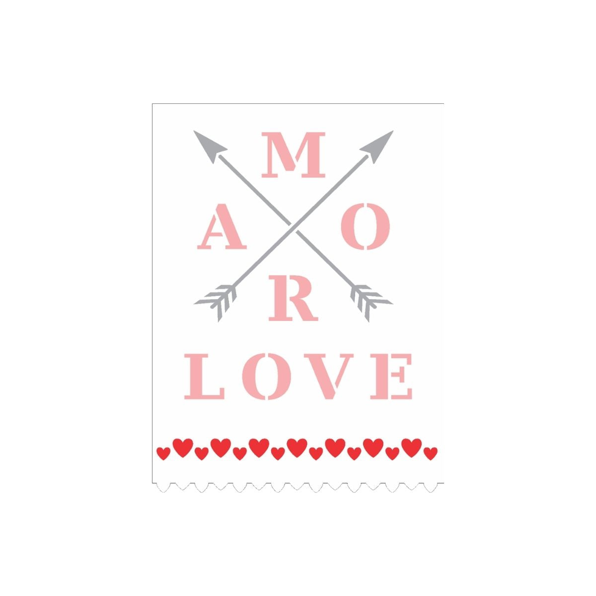 Stencil Opa 15x20cm - Amor - Flechas - 3258