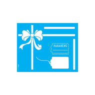 Stencil Opa 20x25cm - Laço e Tag Presente - 3272