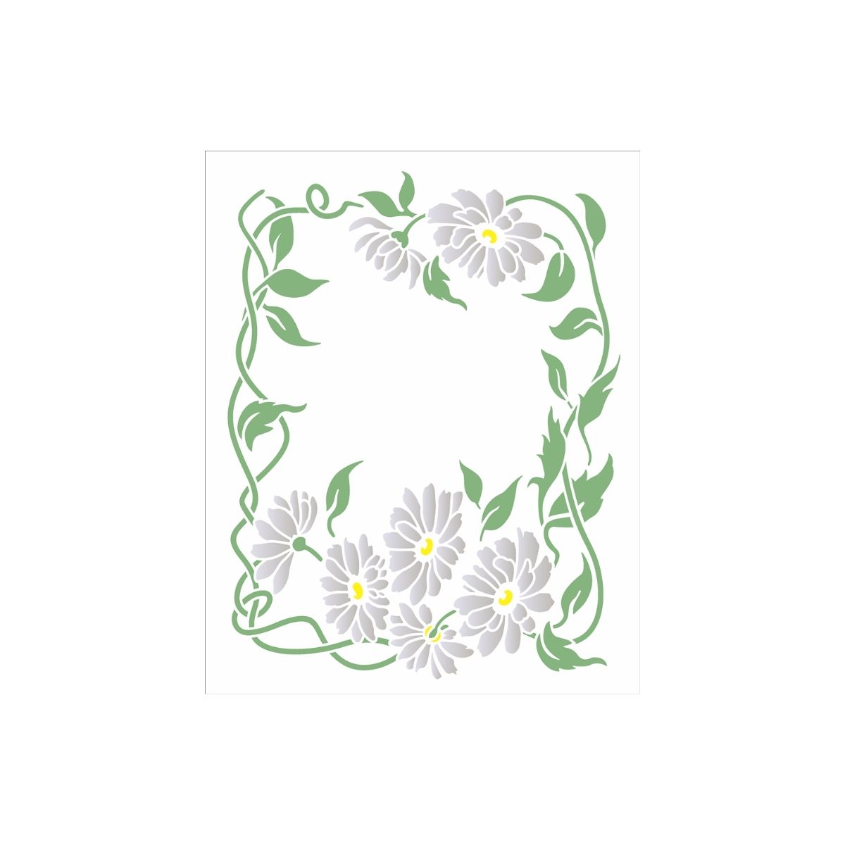 Stencil Opa 20x25cm - Flores Margaridas - 3268