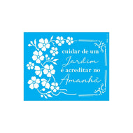 Stencil Opa 20x25cm - Frase Acreditar no Amanhã - 3269