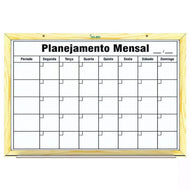 Quadro Branco Standard Semanal 80x60 Pinus Luxo Souza & Cia