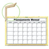 Quadro Branco Standard Semanal 80x60 Pinus Luxo Souza & Cia