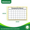 Quadro Branco Standard Semanal 80x60 Pinus Luxo Souza & Cia