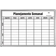 Quadro Branco Souza Standard Semanal 80x60 Moldura Alumínio