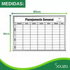 Quadro Branco Souza Standard Semanal 80x60 Moldura Alumínio 