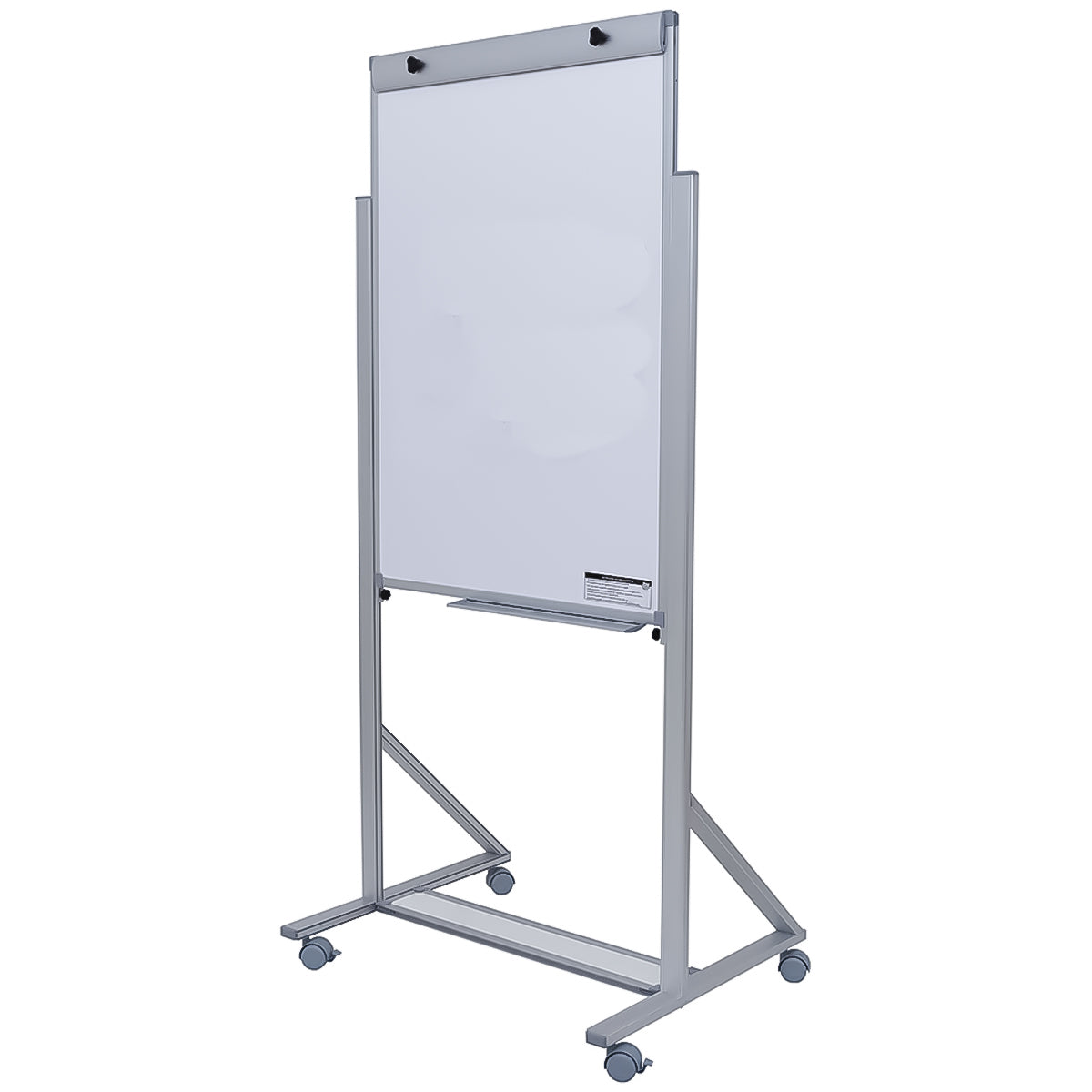 Cavalete Flip Chart Branco Luxo 100x70cm Pés Alumínio com Rodizio