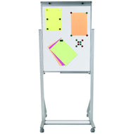 Cavalete Flip Chart Branco Mágnetico 100x70cm Pés Alumínio com Rodizio