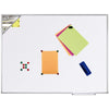 Quadro Branco Souza Luxo Mágnetico 1,20x90cm com Moldura de Aluminio Frisado