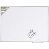 Quadro Branco Souza Luxo Mágnetico 1,20x90cm com Moldura de Aluminio Frisado