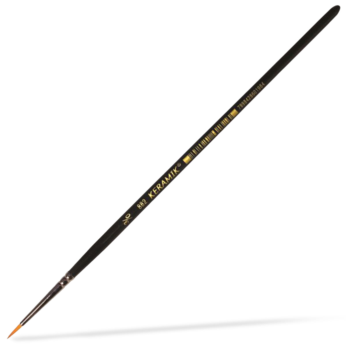 Pincél Artístico Filete Nylon Dourado Keramik  882-3/0