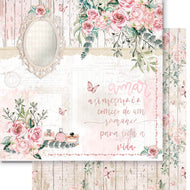 Papel para Scrapbook Dupla Face Coleção Shabby Chic 30,5x30,5cm para Scrapbook e Papelaria Criativa Sd-1234 - Litoarte