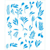 Stencil Retangular Folhas Diversas Menores 20x25cm para Pintura Decorativa e Artesanato Strl-017 - Litoarte