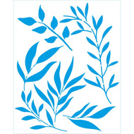 Stencil Retangular Folhas Diversas Maiores 20x25cm para Pintura Decorativa e Artesanato Strl-018 - Litoarte