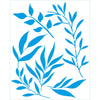 Stencil Retangular Folhas Diversas Maiores 20x25cm para Pintura Decorativa e Artesanato Strl-018 - Litoarte