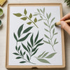 Stencil Retangular Folhas Diversas Maiores 20x25cm para Pintura Decorativa e Artesanato Strl-018 - Litoarte