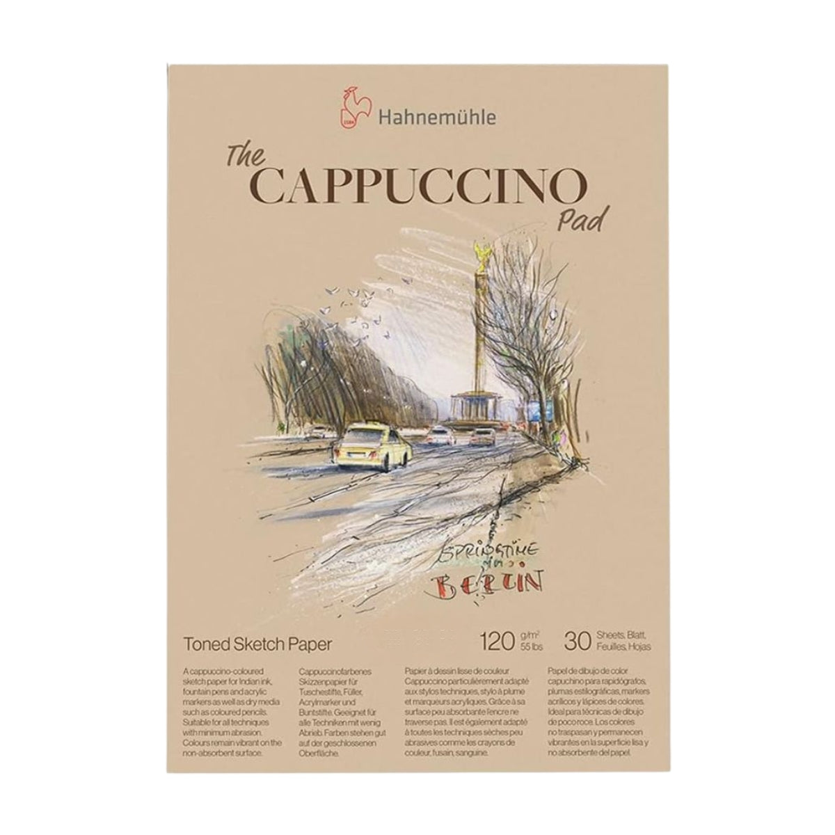 Bloco de Desenho Hahnemühle The Cappuccino Pad 120g/m² A4, A5 e A6 Com 30 Folhas