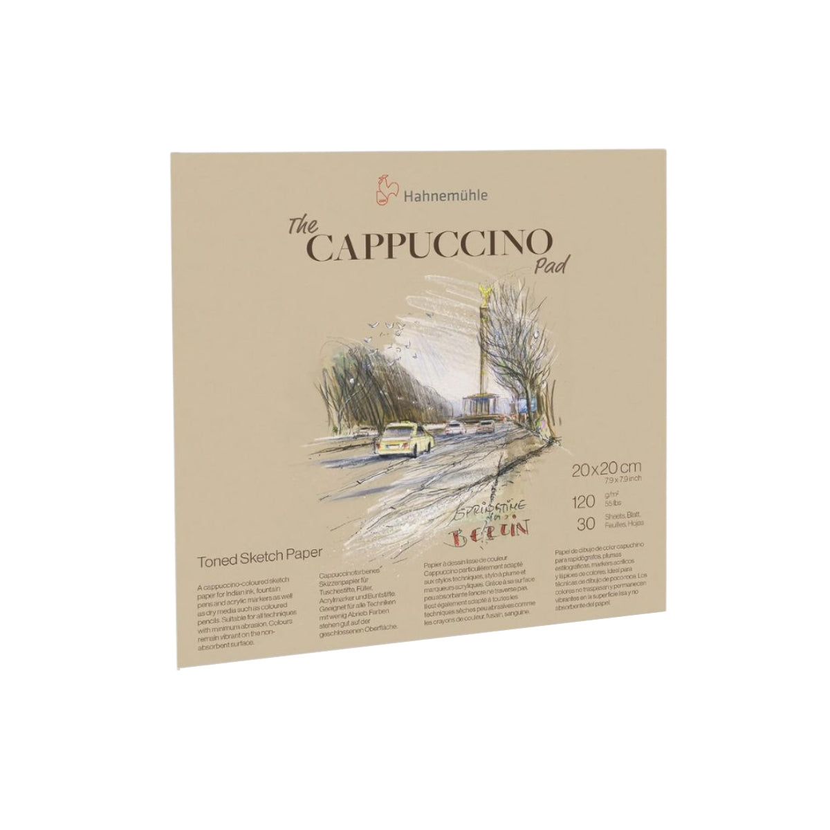 Bloco de Desenho Hahnemühle The Cappuccino Pad 14x14cm 120g/m² Com 30 Folhas