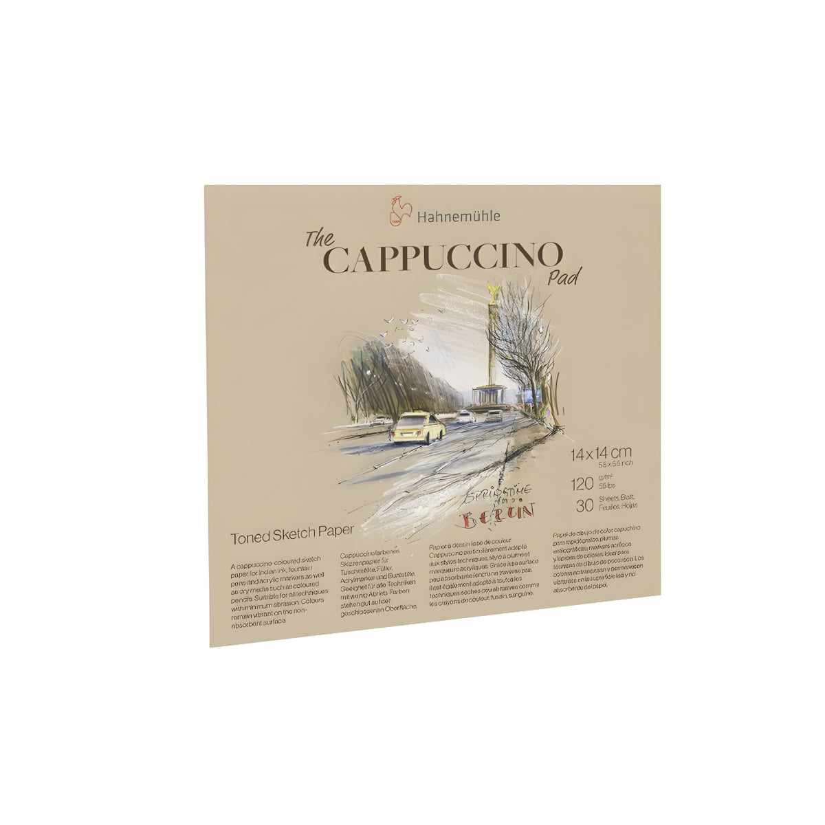 Bloco de Desenho Hahnemühle The Cappuccino Pad 14x14cm 120g/m² Com 30 Folhas