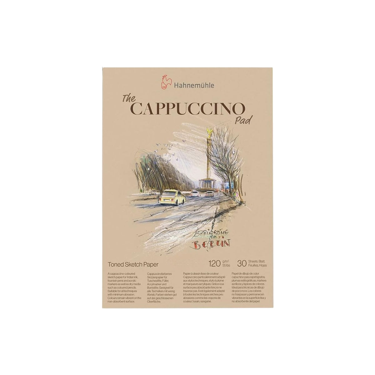 Bloco de Desenho Hahnemühle The Cappuccino Pad 120g/m² A4, A5 e A6 Com 30 Folhas