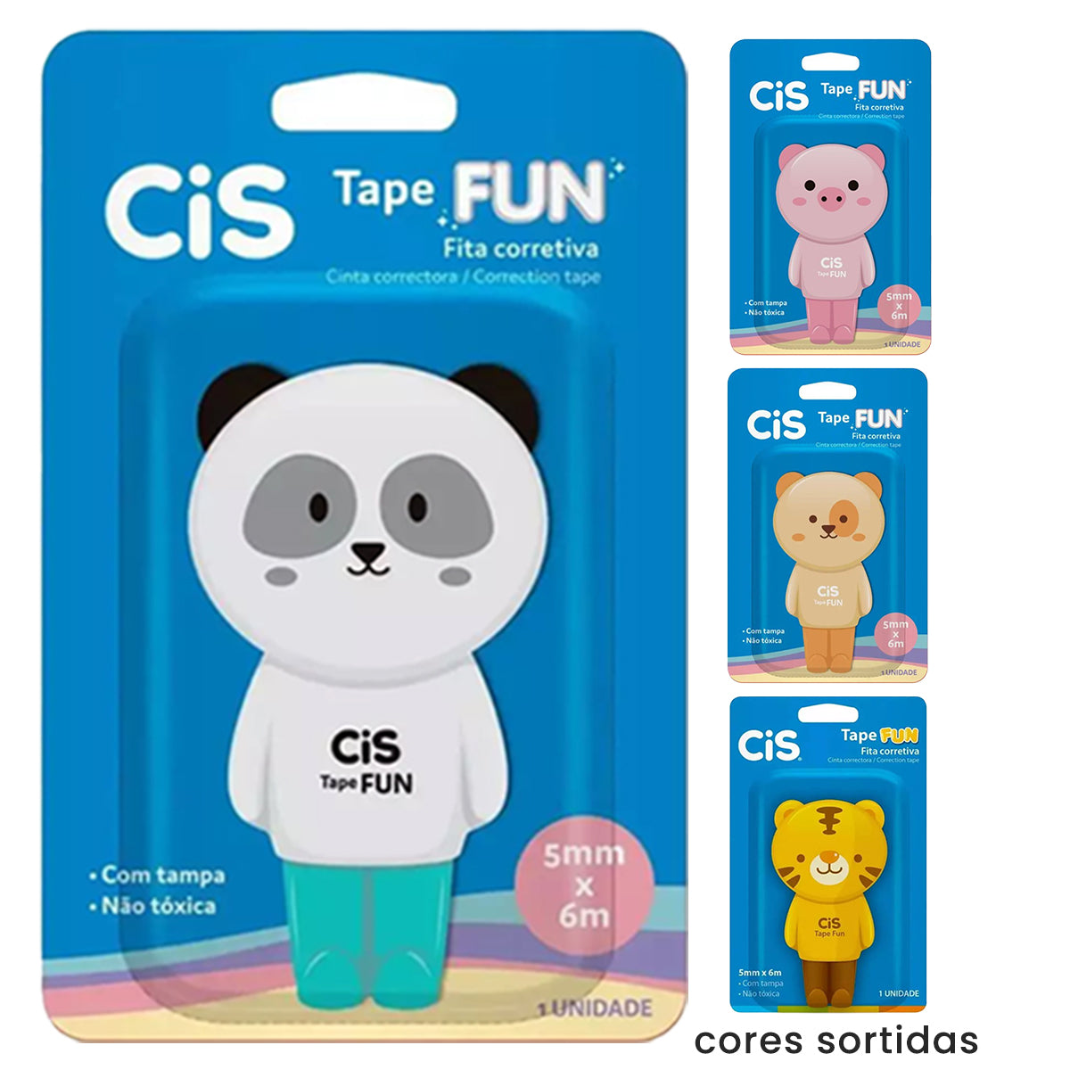 Fita de Corretiva Tape Fun 5mmx6mt - Cis