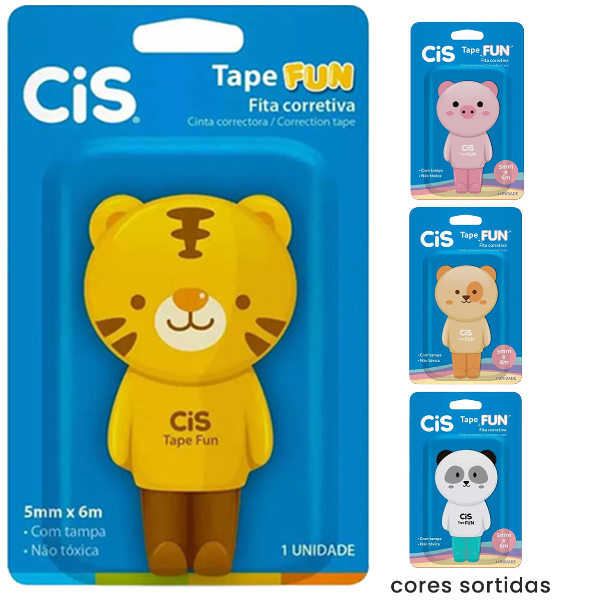 Fita de Corretiva Tape Fun 5mmx6mt - Cis