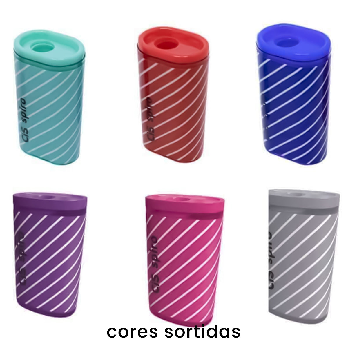 Apontador Escolar Spiro - Cores Sortidas - Cis
