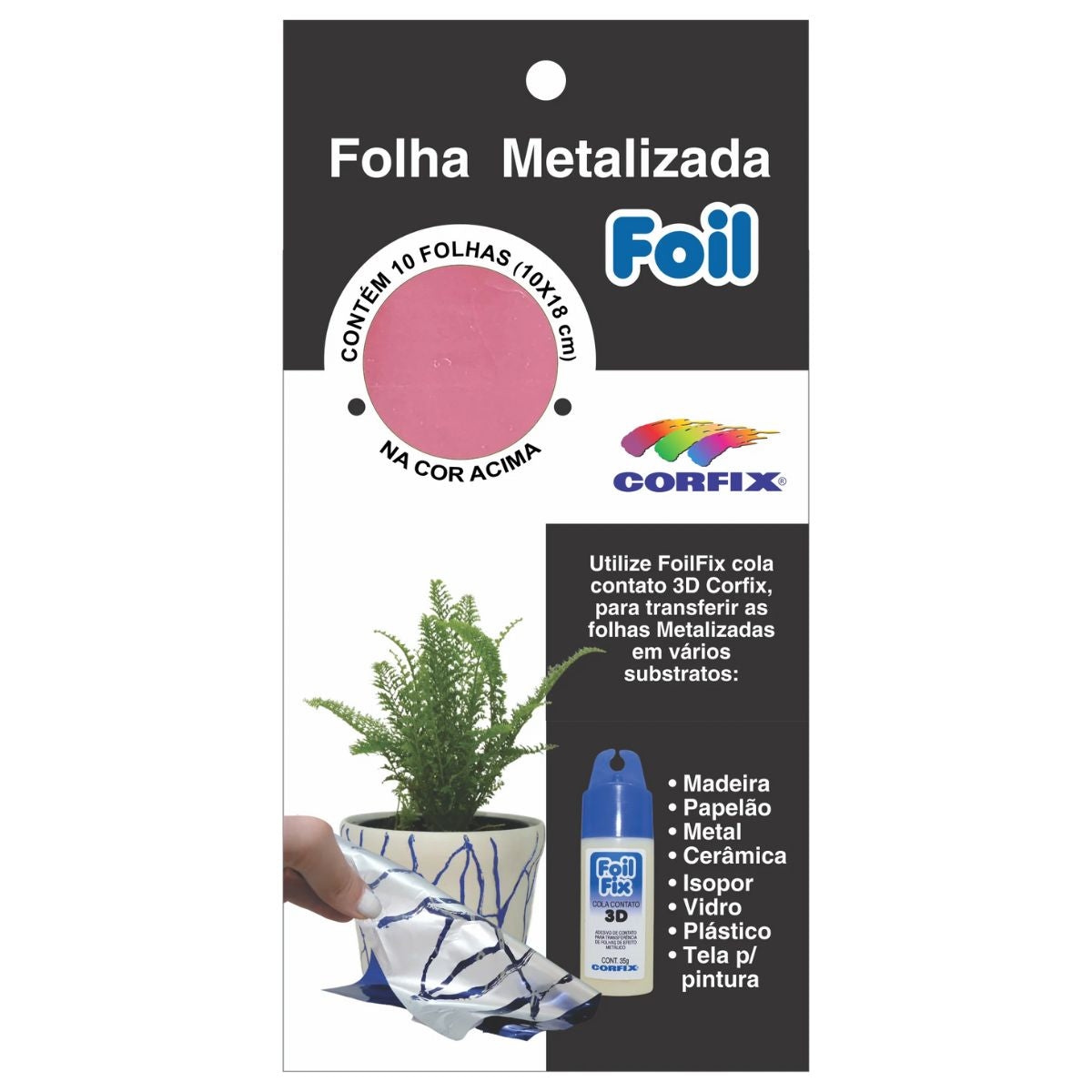 Folhas Metálicas Corfix 10x18cm Com 10 Folhas - 71018