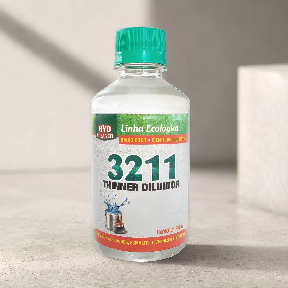 Thinner 3211 250ml Diluidor para Esmaltes e Vernizes - Byo Cleaner