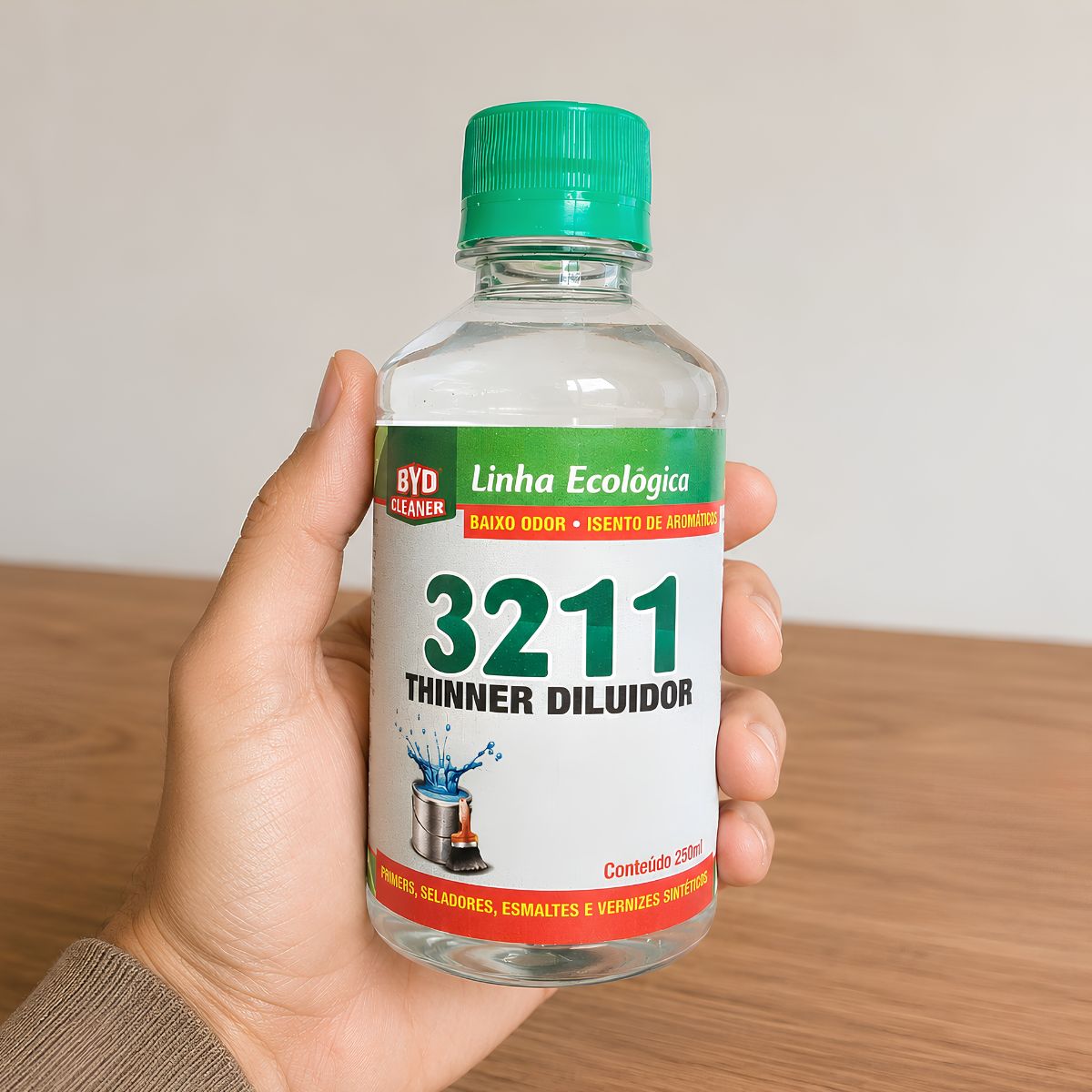 Thinner 3211 250ml Diluidor para Esmaltes e Vernizes - Byo Cleaner
