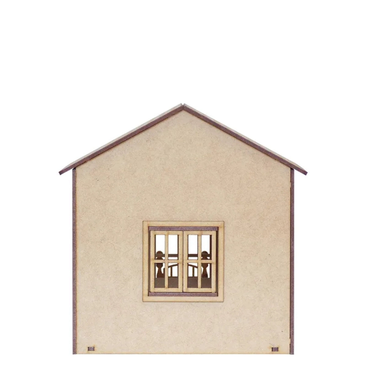Casinha Mdf Cru Small com Sacada W4027 - Woodplan