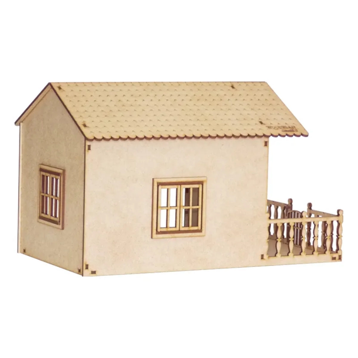 Casinha Mdf Cru Small com Sacada W4027 - Woodplan