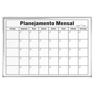 Quadro Branco Mensal Souza & Cia 150x120cm com Moldura de Aluminio Luxo