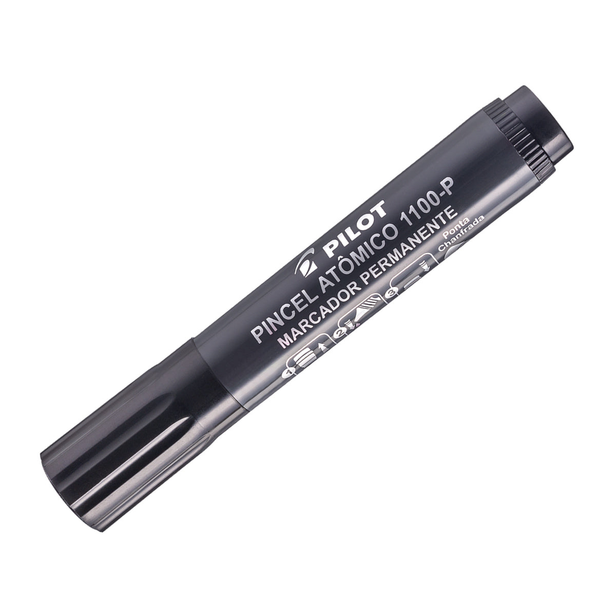 179912-marcador-permanente-pilot-atomico-chanfrado-recarregavel-preta-608652