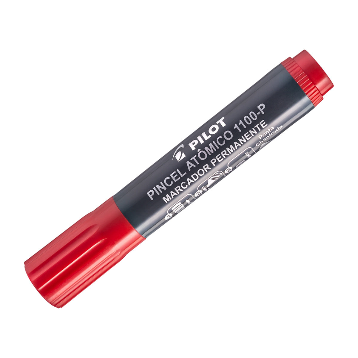 179914-marcador-permanente-pilot-atomico-chanfrado-recarregavel-vermelha-608655