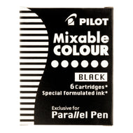 Cartuchos de Tinta Mixable Colour Ic-p3-s6 Preta para Parallel Pen com 6 Unidades - Pilot