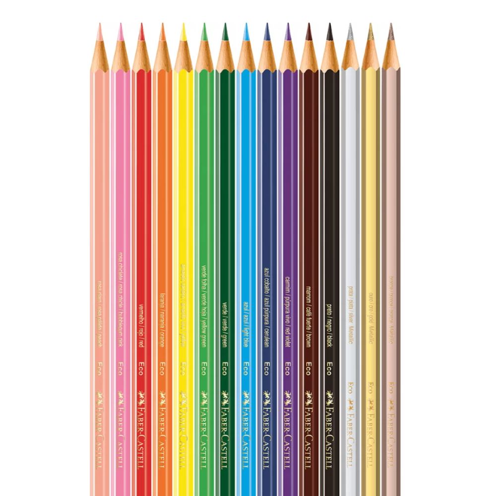 Estojo Lápis de Cor Ecolápis 12+3 Metálicos - Faber-castell 120112+3met