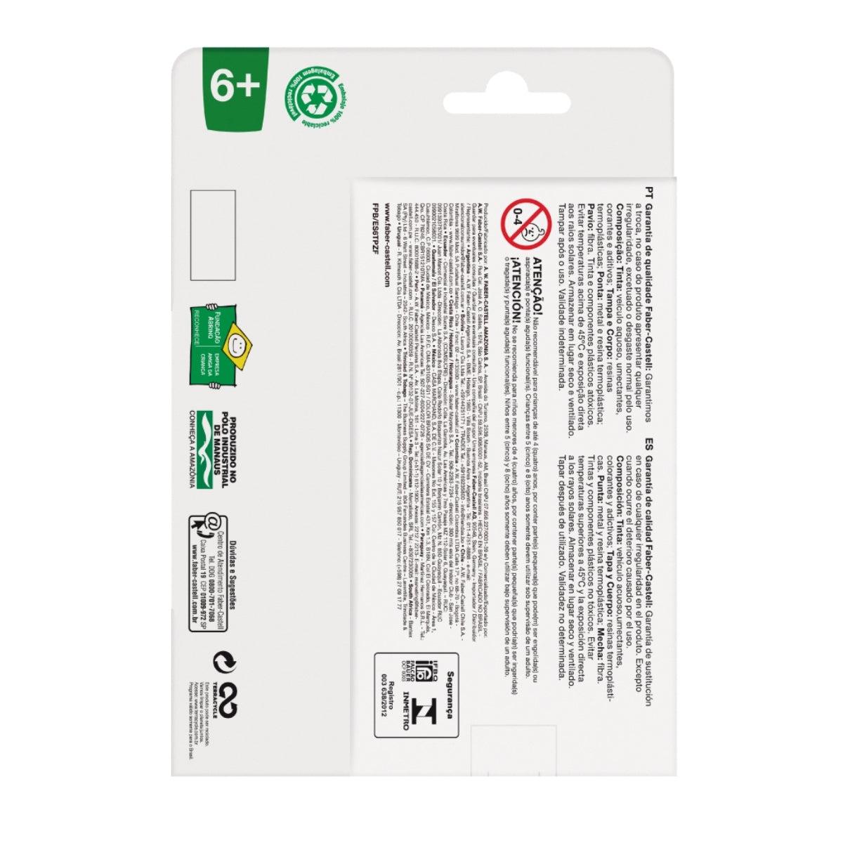 Estojo Caneta Fine Pen Colors Pastel 0,4mm com 6 Cores - Faber-castell Fpb/es6tpzf