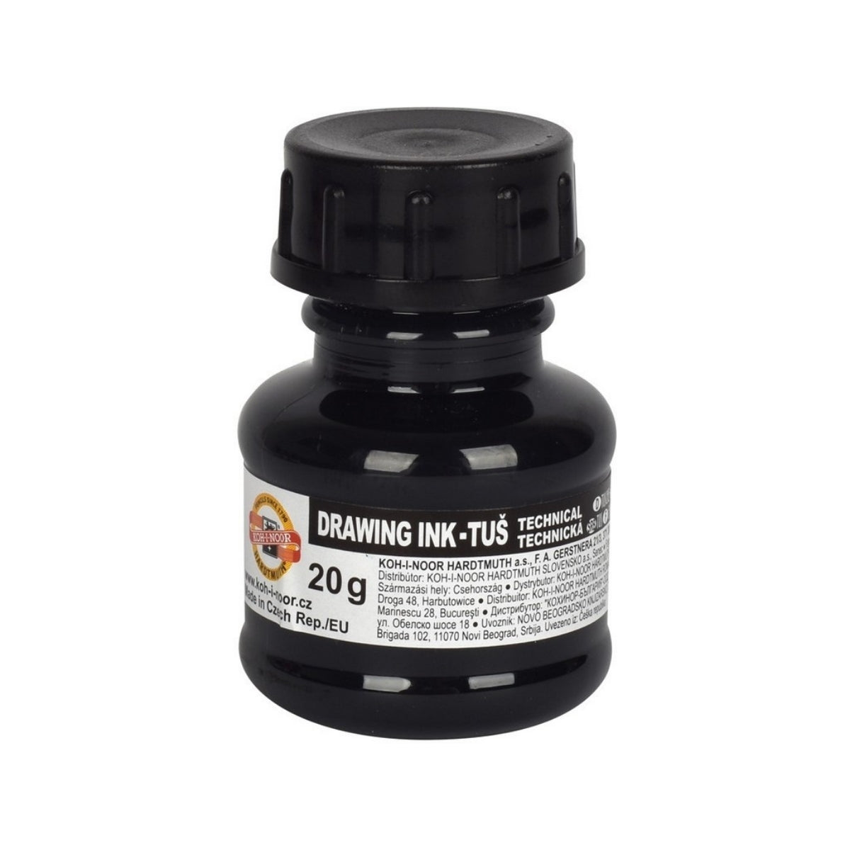 Tinta Caligrafia Drawing Ink Koh-i-noor 20g Preto