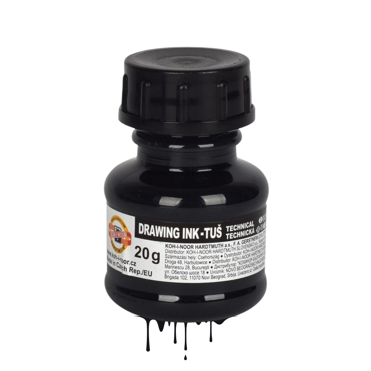 Tinta Caligrafia Drawing Ink Koh-i-noor 20g Preto