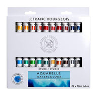 Estojo de Tinta Aquarela Lefranc & Bourgeois 10ml com 24 Cores - 301449