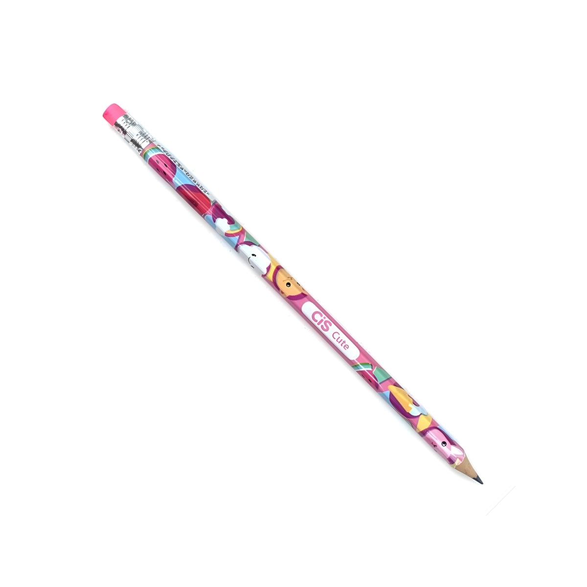 Lapis de Grafite Cute Hb Sextavado com Borracha - Sortidas - Cis
