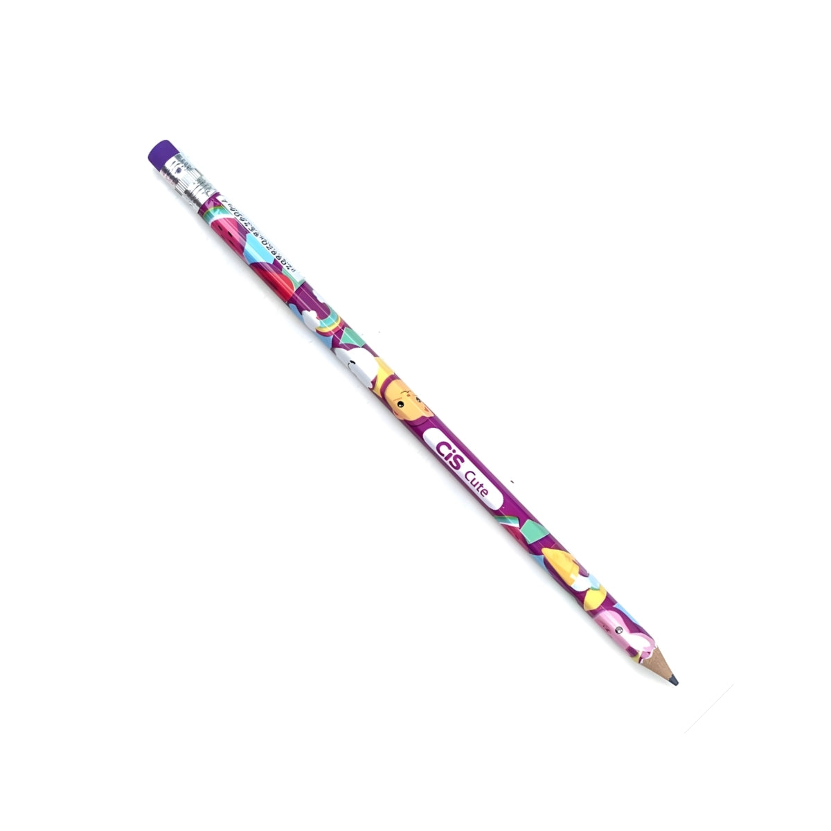 Lapis de Grafite Cute Hb Sextavado com Borracha - Sortidas - Cis