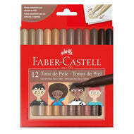 Estojo Canetinha Vai e Vem Tons de Pele 12 Cores - Faber-castell 15.0112Vvcczf