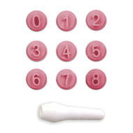 Kit Carimbos Números para Doces Rosa Bebê com 10 Peças - Bluestar
