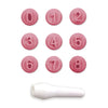 Kit Carimbos Números para Doces Rosa Bebê com 10 Peças - Bluestar